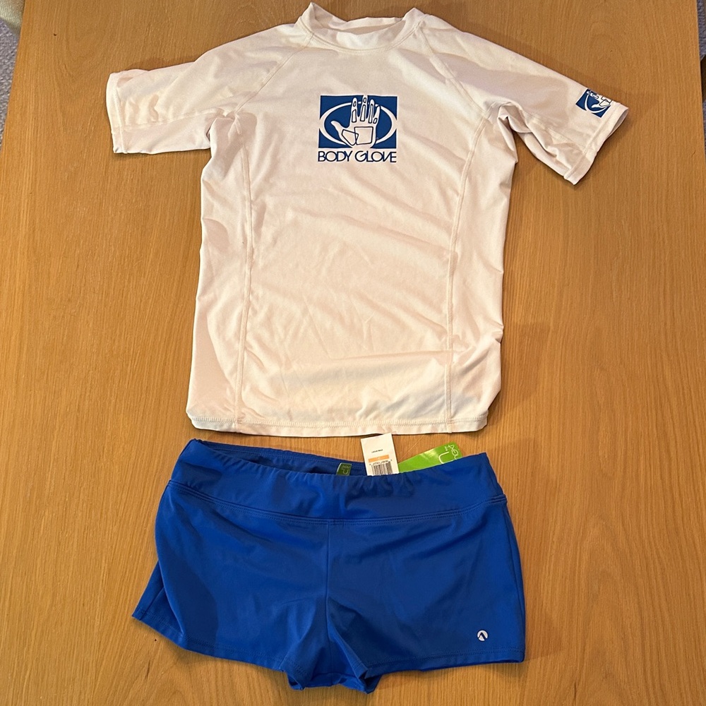 Body Glove White and Blue Swim Set